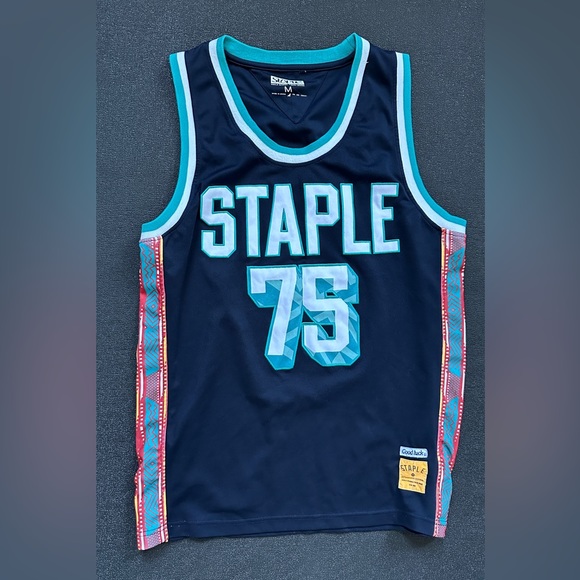 Staple Other - Staple Pigeon Basketball Jersey Tank Top Men’s Medium Black Teal